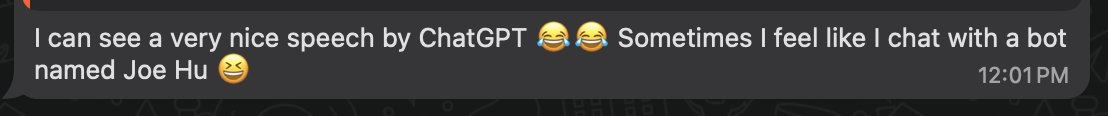 One of my best classmates realized that ChatGPT generated some of the messages I sent him.