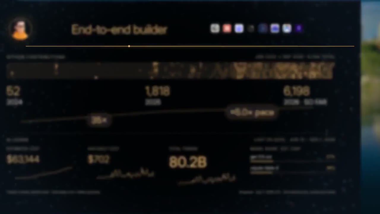 Transition frame showing the old dashboard value